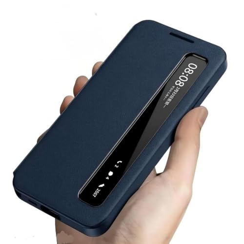 Image of Galaxy S25 Ultra 5G Series Intelligent View Side Window Flip Case Compatible with Smart Window Display Case (Blue, Samsung Galaxy S25 Ultra 5G)