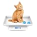 Digitale Katzenwaage, Küchenwaage mit Tablett, zum Wiegen Kleiner Haustiere wie Neue Welpen und Kätzchen, Touch-Taste, Kapazität in 15 KG, Genauigkeit in ±1 Gramm (White)