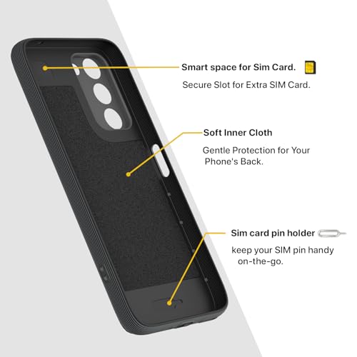 Image of Outlouders Back Cover for Realme P4 Lite 5G | Full Camera Protection | TPU Soft Flexible Shockproof Bumper Case (Grey)