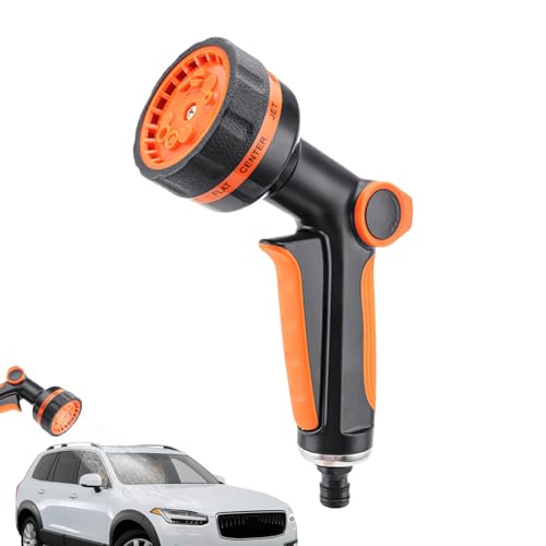Boquilla de manguera para lavado de autos - Cabezal de rociador de 5 patrones | Boquilla de pulverización de agua de alta presión para limpieza de perros, césped, jardinería, plantas, hogar automático