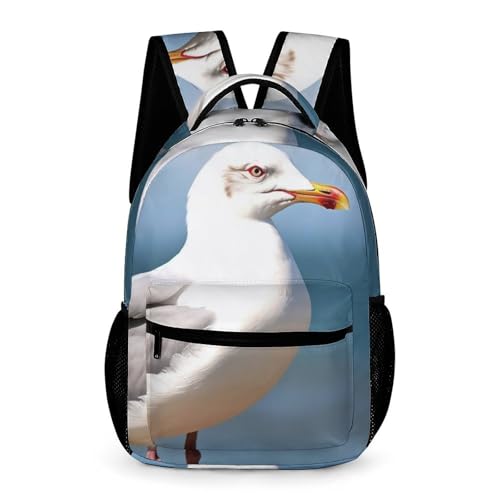 Cute Seagull Travel Backpack for Women Men Laptop Backpack Casual Daypack for Hiking Computer Bag