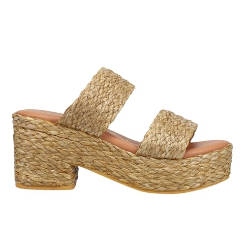 Image of BEACH by Matisse Womens Gem Platform Block Casual Sandals Casual High Heel 3 inch & Up - Off White