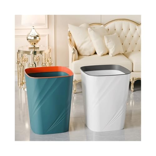 Corbeille à papier avec anneau de compression plastique carré lot de 2