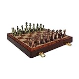 lustre bronze massif occasion  Échecs Ensemble d\'échecs pliants en bois massif, lustre en métal Bronze et laiton Morceaux d\'échecs en bois massif Pliants d\'échecs pliants, pour un ensemble d\'échecs pour adultes, étudiants et enfant