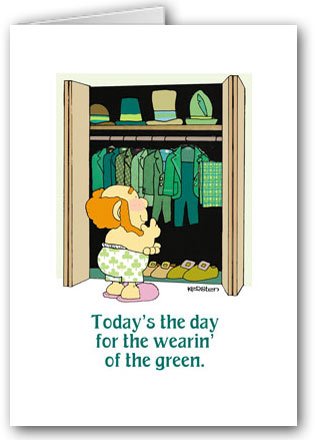 Stonehouse Collection St Patrick's Day Greeting Card - Wearin' the Green - 12 Cards & 13 Envelopes - USA Made