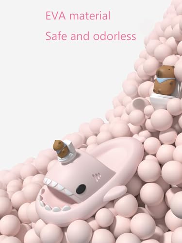 Capibara Shark Slides For Summer Thick Soled Material Couple EVA Capybara Shark Slippers3