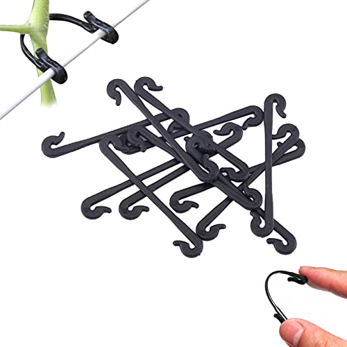 SMELEYOU Soportes de jaulas de Plantas, Clip de plástico de plástico de Vina de 6.5 cm para el Clip de Vegetales de jardín Tomato Clip de Corbata de Planta para Suministro de Invernadero 100 Piezas