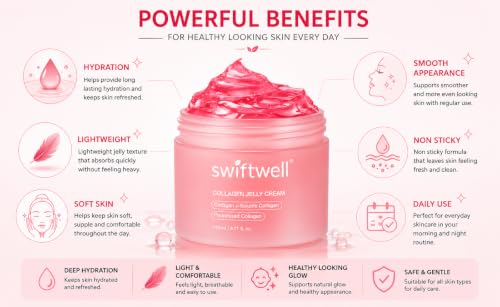 Image of Collagen Jelly Cream Face Moisturizer with Hydrolyzed & Soluble-110ml