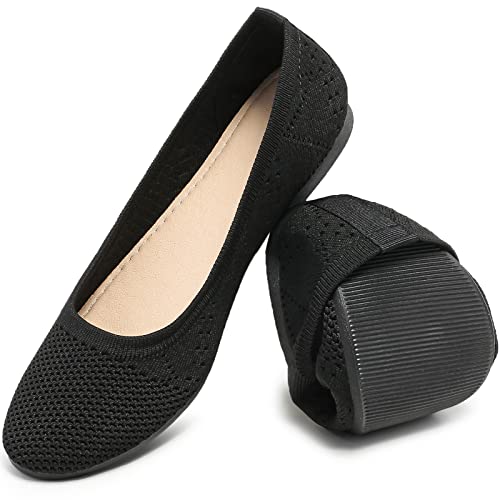 HEAWISH Comfortable Round Toe Flats Shoes Women, Slip On Ballet Flats for Women, Casual Women's Flats for Walking
