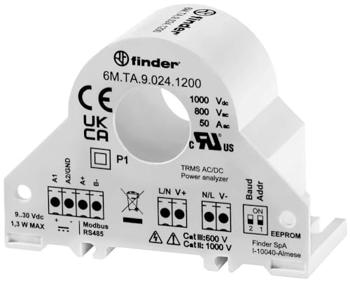 Analizzatore di rete monofase Finder 50A-800Vac 1000V DC - 6MTA90241200