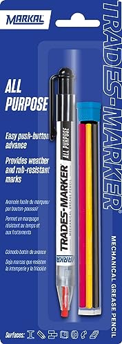 Markal 96000 Trades Marker 5 Assorted Colors and Holder STARTER PACK (5 Refills)