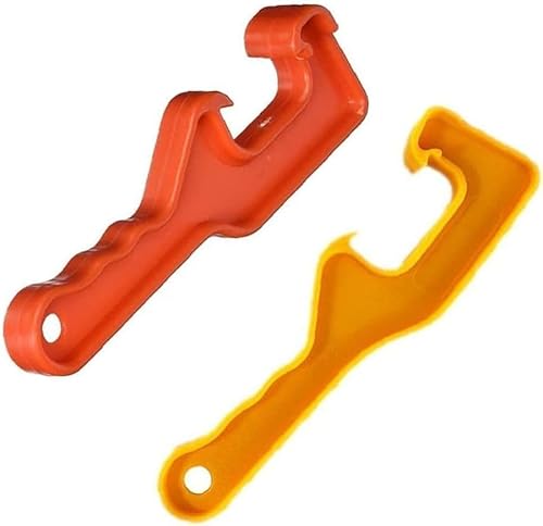 ZhangyiHot 2Pcs Reusable Plastic Gallon Paint Can Opener Bucket Lid Opener Paint Cask Lid Wrench Red Handle Tool It is beautiful and easy to use Paint Application Tools(ZS274)