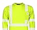 BOCOMAL FR Tee Shirts High Visibility/Hi Vis Flame Resistant/Fire Retardant Shirt 6oz Yellow Men's Safety Shirts