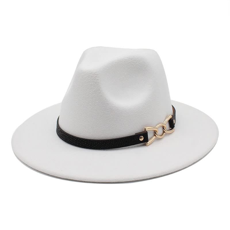 Mannen Vrouwen Brede Wol Vilt Jazz Fedora Hoeden Feest Formele Panama Cap Jurk Hoed 56-58-60CM, Licht grijs9, 58- 61CM