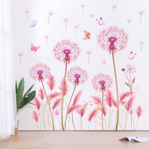 Vinilos Decorativos con Flores Acuarela Grandes Rosas y Mariposas miniatura 4
