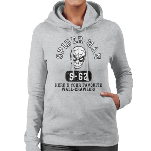 All+Every Marvel Favourite Wall Crawler Spider Man Women's Hooded Sweatshirt Heather Grey