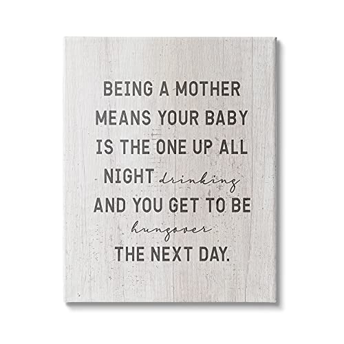 Stupell Industries Being a Mother Funny Phrase Up All Night