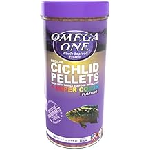 Omega One Super Color Floating Cichlid Pellets, 6mm Medium Pellets, 6.4 oz