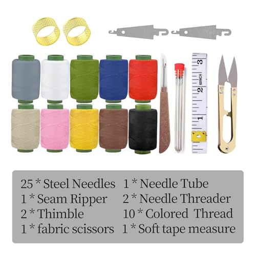 image for Obear 43-Piece Sewing Kit for Adults and Beginners,Big Eye Stainless S