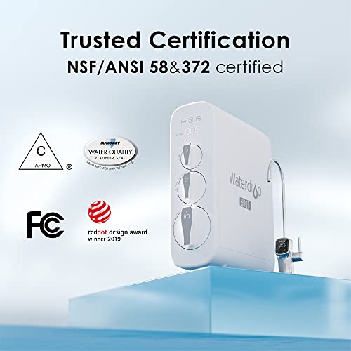 Miniatura 9 de Waterdrop G3p600 Sistema De Ósmosis Inversa, Certificado Nsf Ansi 58 Y 372, Sistema De Filtrado De Agua Por Ósmosis Inversa, Reducción De Tds, 600 Gpd, 2:1 Puro A Drenaje, Grifo Led Inteligente