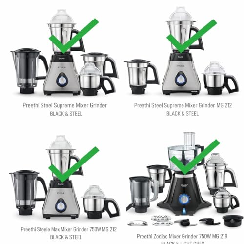 Image of 100% Compatiable for Zodiac, Steele Mixer Grinder | Replacement for preethi Zodiac Mixer Jar | Preethi Steele Mixer Jar | 1 Year Guarantee