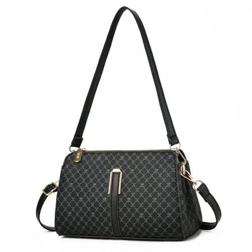 Bolsa Feminina Pequena de Mão, Transversal e Ombro - Bolsa Estilosa com Grande Capacidade, Aparência Sofisticada para Dia a Dia X10 (Preto)
