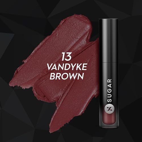 Image of SUGAR Cosmetics Mousse Muse Lip Cream | Lasts 24+ Hrs | Creamy Mousse Lipstick | Waterproof & Smudgeproof | 5ml - 13 Vandyke Brown