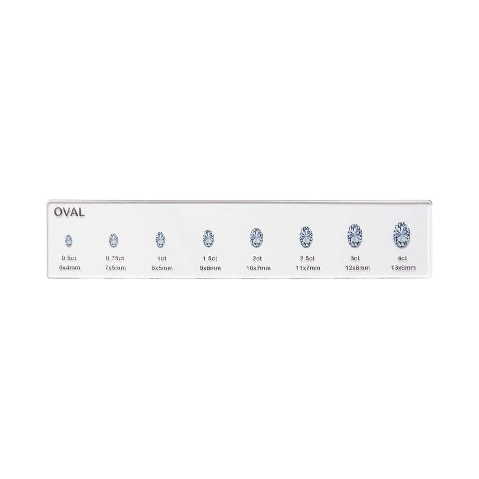 ATORSE Diamond Sizes Shape Compare Tool Portable Size Reference Transparent Utility Oval-image-22
