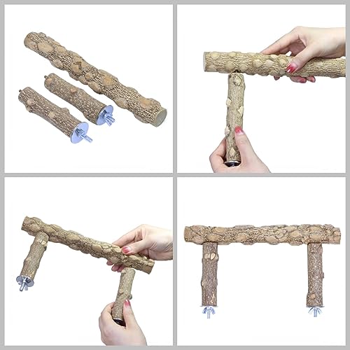 KINTOR Suporte Para Poleiro De Pássaros, Academia Para Poleiro De Gaiola De Pássaros, Galho De Papag