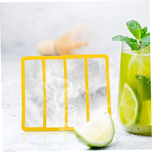 Bandeja de silicona para hielo con tapa, color amarillo miniatura 6
