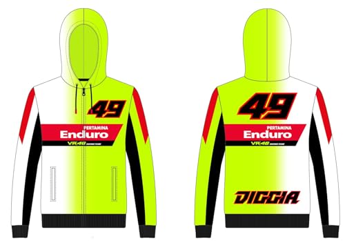 Sweatshirt VR46 Team Pertamina aux Finitions Robustes et Durables