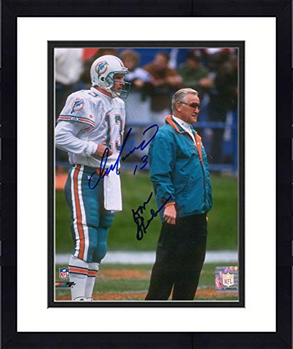 Framed Dan Marino & Don Shula Miami Dolphins Autographed 8" x 10" Photograph - Autographed NFL Photos Framed Dan Marino & Don Shula Miami Dolphins Autographed 8" x 10" Photograph - Autographed NFL Photos