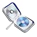 Siveit CD Case, 40 Capacity CD/DVD Case Holders Wallet Hard Plastic DVD Disc Cases Storage Binder for Car Home Office Travel (Blue)