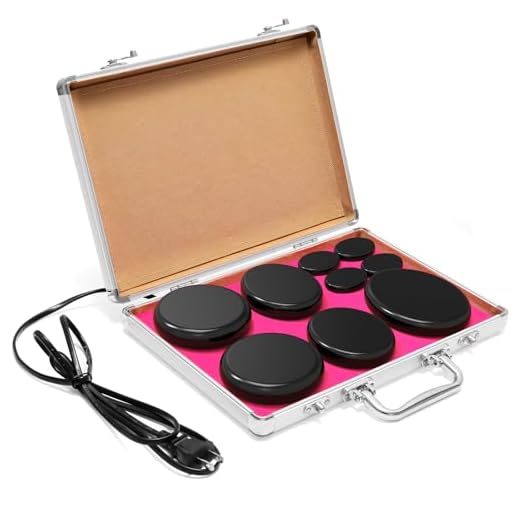 18Pcs Hot Stones Massage Warmer Kit, Portable Hot Rocks Massage Stones with Heater Kit, Massage Stone for Massage Therapy Professional or Home Spa Relaxing
