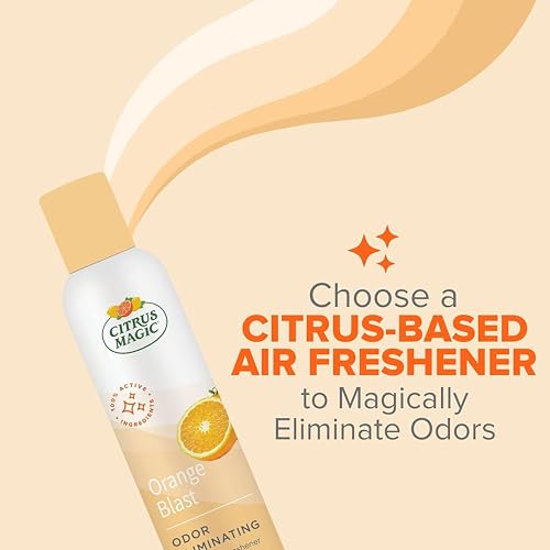 citrus magic odor eliminator air freshener spray for home orange blast 3-ounce pack of 3