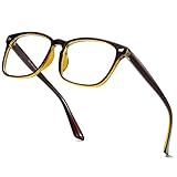 aisswzber Unisex Stylish Square Non-Prescription Eyeglasses Clear Lens Glasses