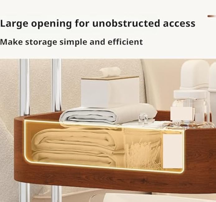 Utility Cart Wit Wheels Storage Trolley Organizer for Office Kitchen(77cm)-VEqUgqnS