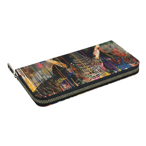 Elephant Print Womens Wallet, Ladies Credit Card Holder, Phone Wallet Purses, Long Clutch Hand Bag2