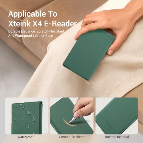 Image of CoBak Magnetic Case for XTEINK X4, Ultra-Lightweight Protective Cover for Xteink X4 E-Reader, Secure Magnetic Attachment(Dark Green)
