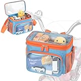 Cesta de bicicleta para niños, azul y naranja