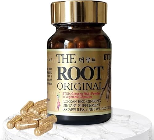 The Root Original - Complemento alimenticio de ginseng rojo coreano, 60 cápsulas, 18000 mg