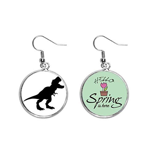 Pendientes de Tiranosaurio Rex: joyas de dinosaurio con colgante original de primavera