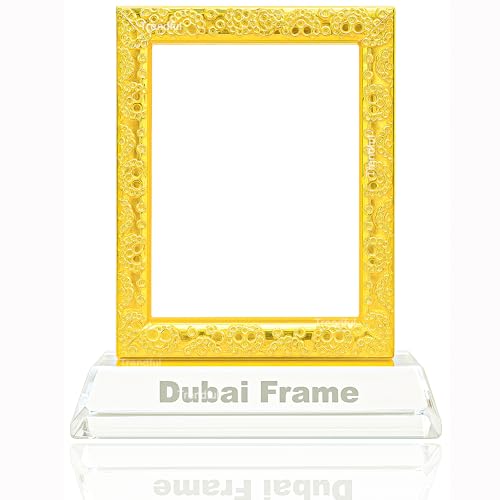 Trendful Dubai Frame 3D Statue with Crystal Base, Premium 10cm Me...