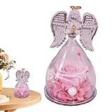Ángeles de , figura de ángel de rosas, decoración romántica de ángel preservado, estatuas decorativas de ángel y figuras para mamá, abuela y esposa