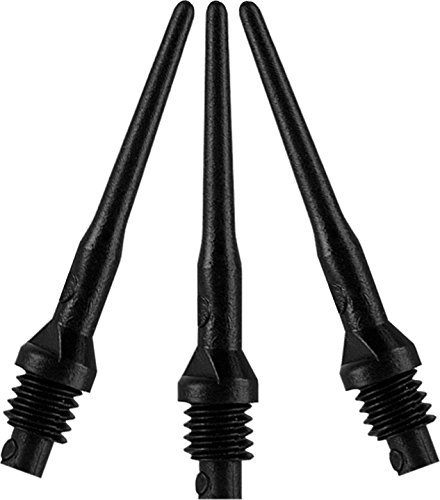 Viper Dart Accessory: Tufflex II 2BA Thread Soft Tip Dart Points, Black, 100 Pack
