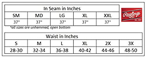 Rawlings Unisex Straight Rawlings Bpu150 Pants White M, White, Medium #TOP3