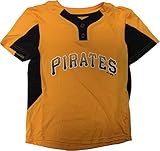 Pittsburgh Pirates Premier Eagle Cool Base Youth 2-Button Jersey (Medium 10/12) Yellow