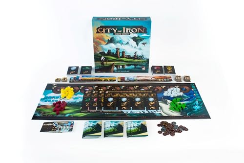 City of Iron: Segunda Edición | Juego de Mesa Estratégico de Construcción de Mundos | Máquinas, Magia y Dinero | 2-4 Jugadores | +13 Años | 90–120 Minutos | Red Raven Games miniatura 2