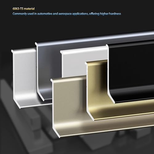 Rodapié de aluminio High-gloss White de 8cm para salones 3