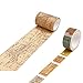 2 rollos Vintage Washi Tape Cinta Adhesiva, Bricolaje Craft Adhesive Stickers, Washi Tape Vintage de papel, para manualidades, diarios, envoltorios de regalo, suministros de fiesta de oficina